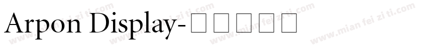 Arpon Display字体转换
